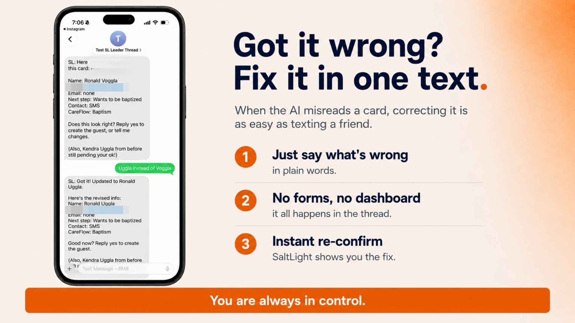 Fix AI mistakes with one plain text